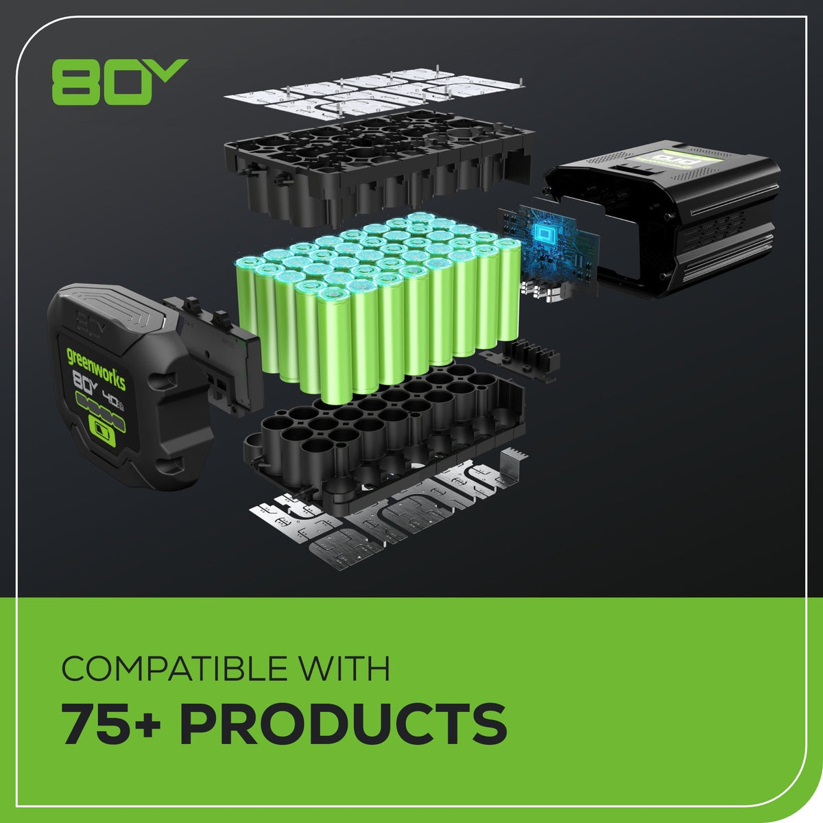 Greenworks BLB492 Cordless Backpack Blower Kit 80V 4.0Ah