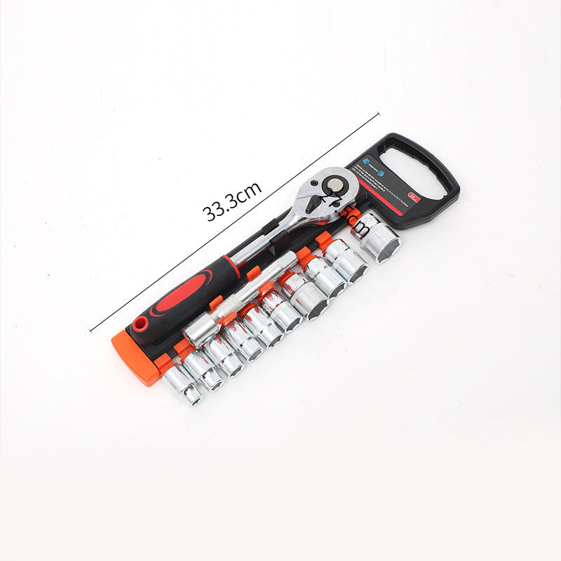 12-Piece Ratchet Socket Wrench Set – Alloy Steel Repair Tool Kit