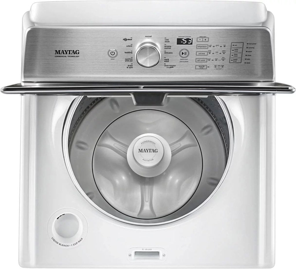 Maytag – 4.7 Cu. Ft. Top Load Washer with Dual-Action PowerWash Agitator – White