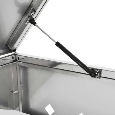 vidaXL Triple Wheelie Bin Shed 63.4 gal Stainless