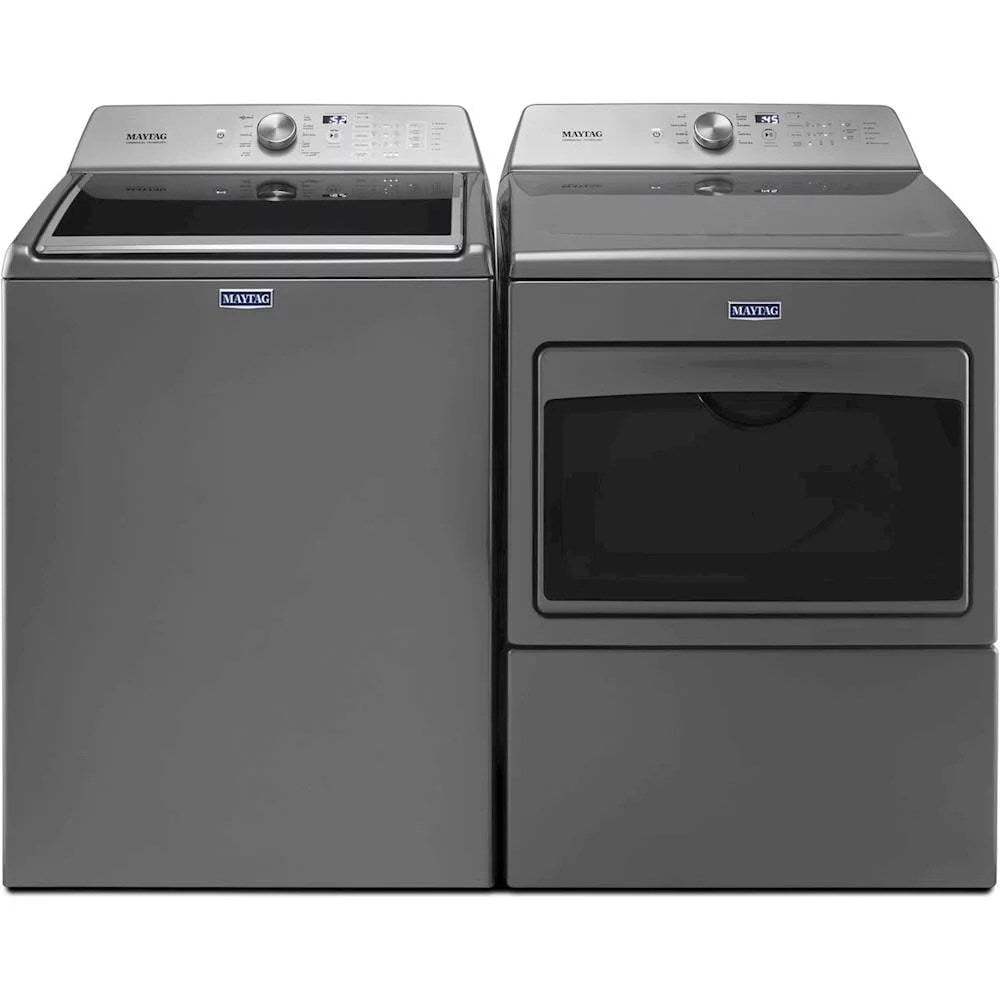 Maytag – 4.7 Cu. Ft. 11-Cycle High-Efficiency Top-Loading Washer – Metallic slate