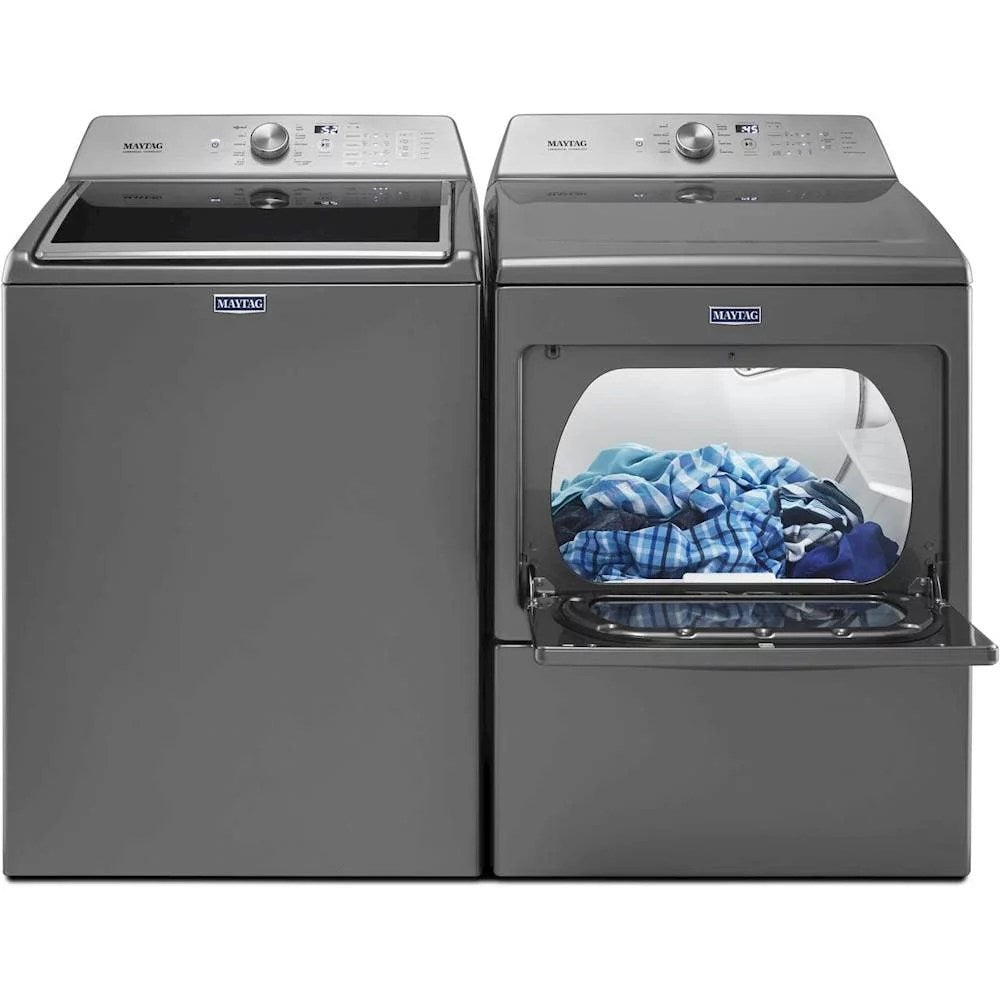 Maytag – 4.7 Cu. Ft. 11-Cycle High-Efficiency Top-Loading Washer – Metallic slate