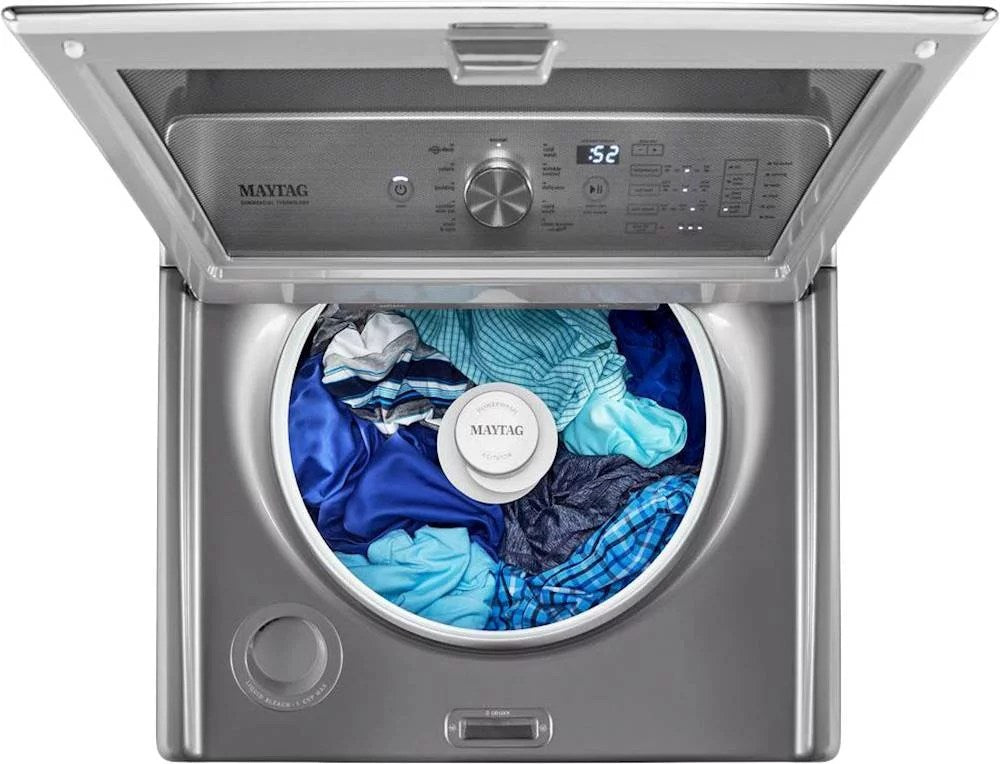 Maytag – 4.7 Cu. Ft. 11-Cycle High-Efficiency Top-Loading Washer – Metallic slate