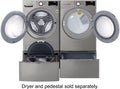 LG – 4.5 Cu. Ft. High-Efficiency Stackable Smart Front Load Washer with Steam and 6Motion Technology – Graphite steel