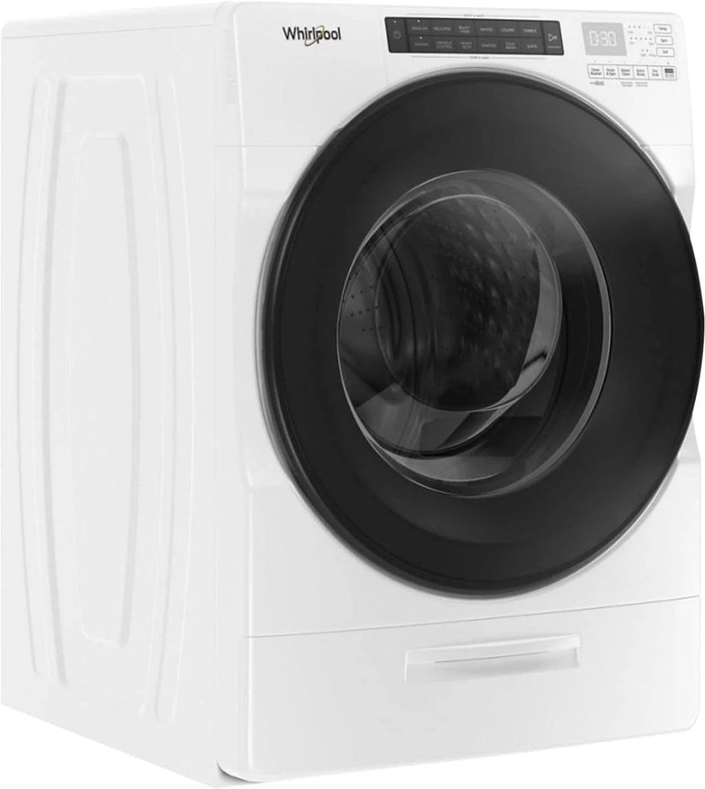 Whirlpool – 4.5 Cu. Ft. High Efficiency Stackable Front Load Washer with Steam and Load & Go XL Dispenser – White