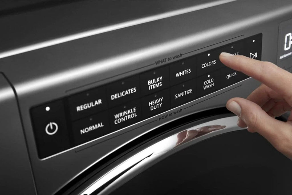 Whirlpool – 4.5 Cu. Ft. High Efficiency Stackable Front Load Washer with Steam and Load & Go XL Dispenser – Chrome shadow