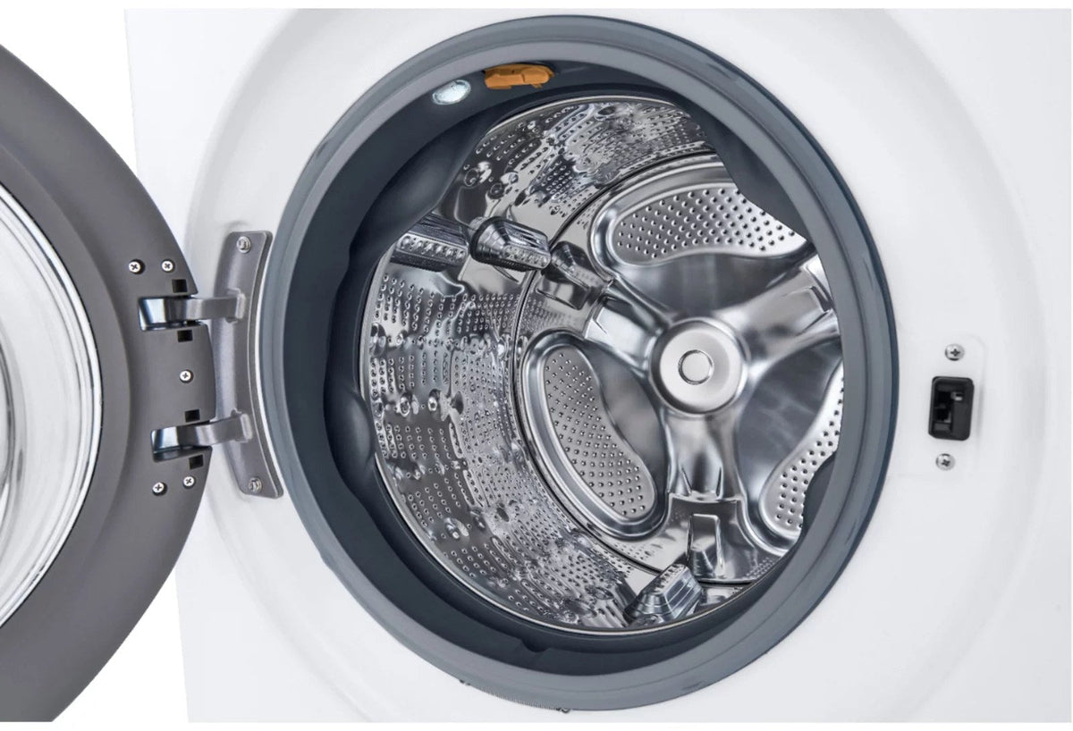 LG – 5.0 Cu. Ft. High-Efficiency Stackable Smart Front Load Washer with Steam and Built-In Intelligence – White