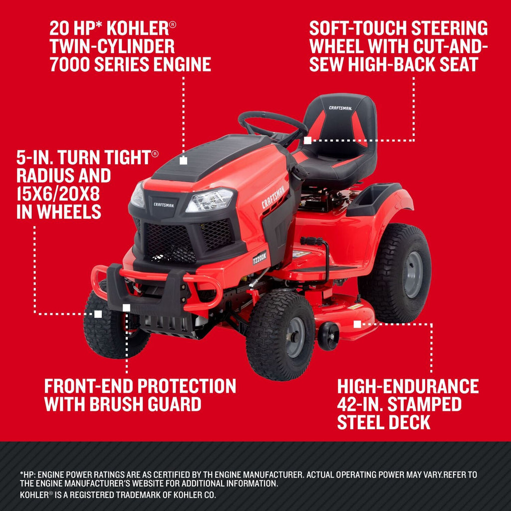 CRAFTSMAN CM13APA9ZSA93 Turn Tight Gas Lawn Tractor