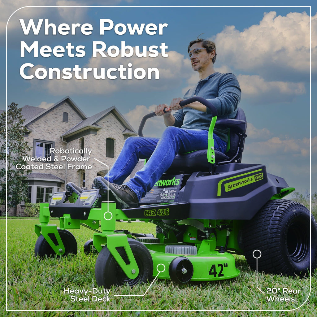 Greenworks 7409302 Crossover-Z Zero Turn Riding Mower 106.7cm