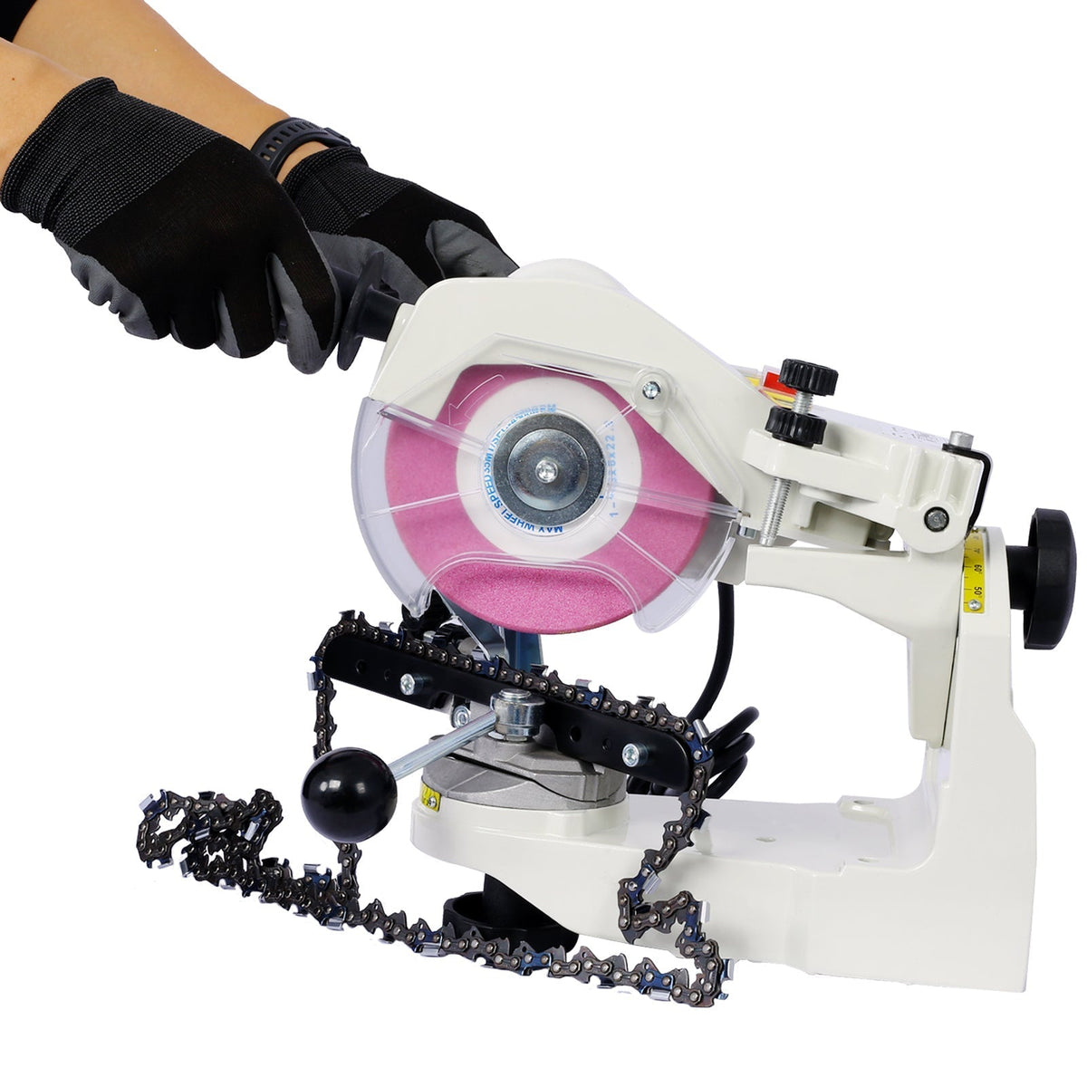 Chainsaw Sharpener Professional Multi-Angle Adjustable Chain Grinder 120V Bench Grinder