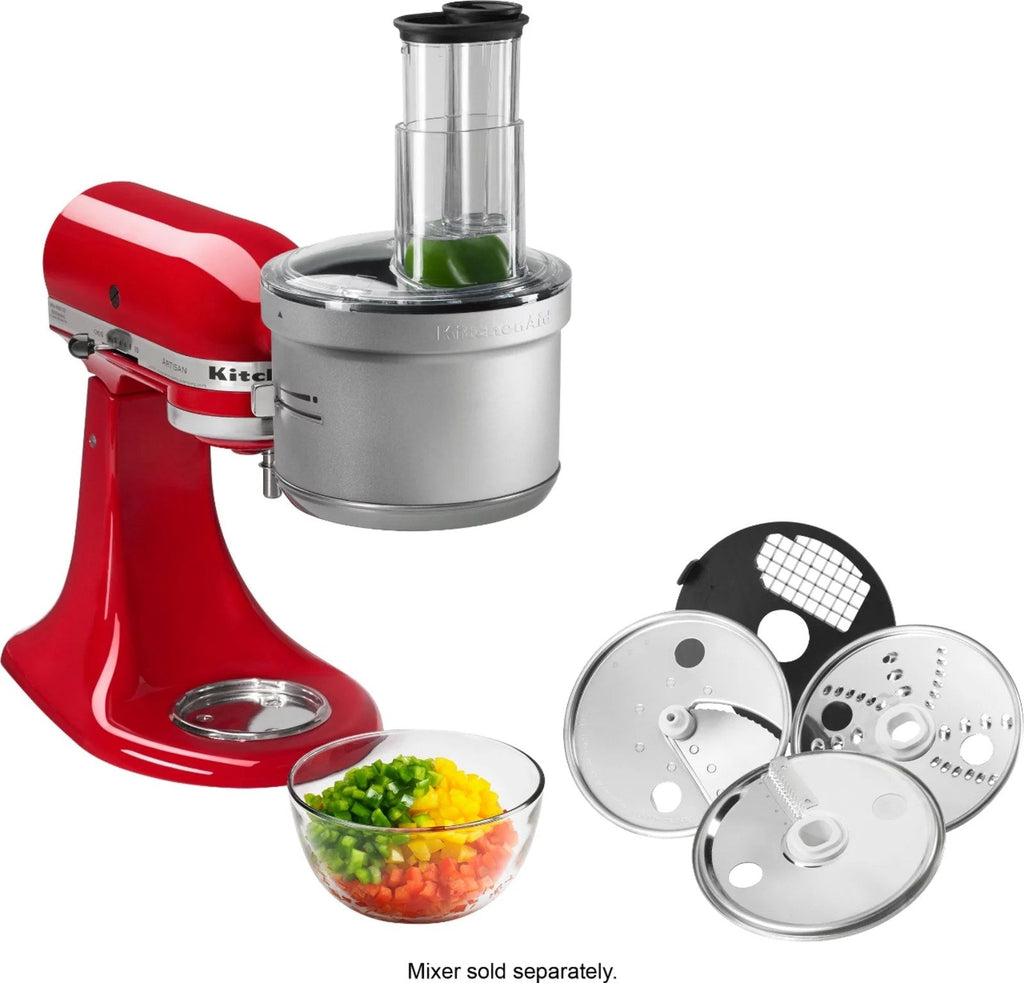 KitchenAid – KSM2FPA Food Processor Attachment Kit with Commercial Style Dicing – Silver