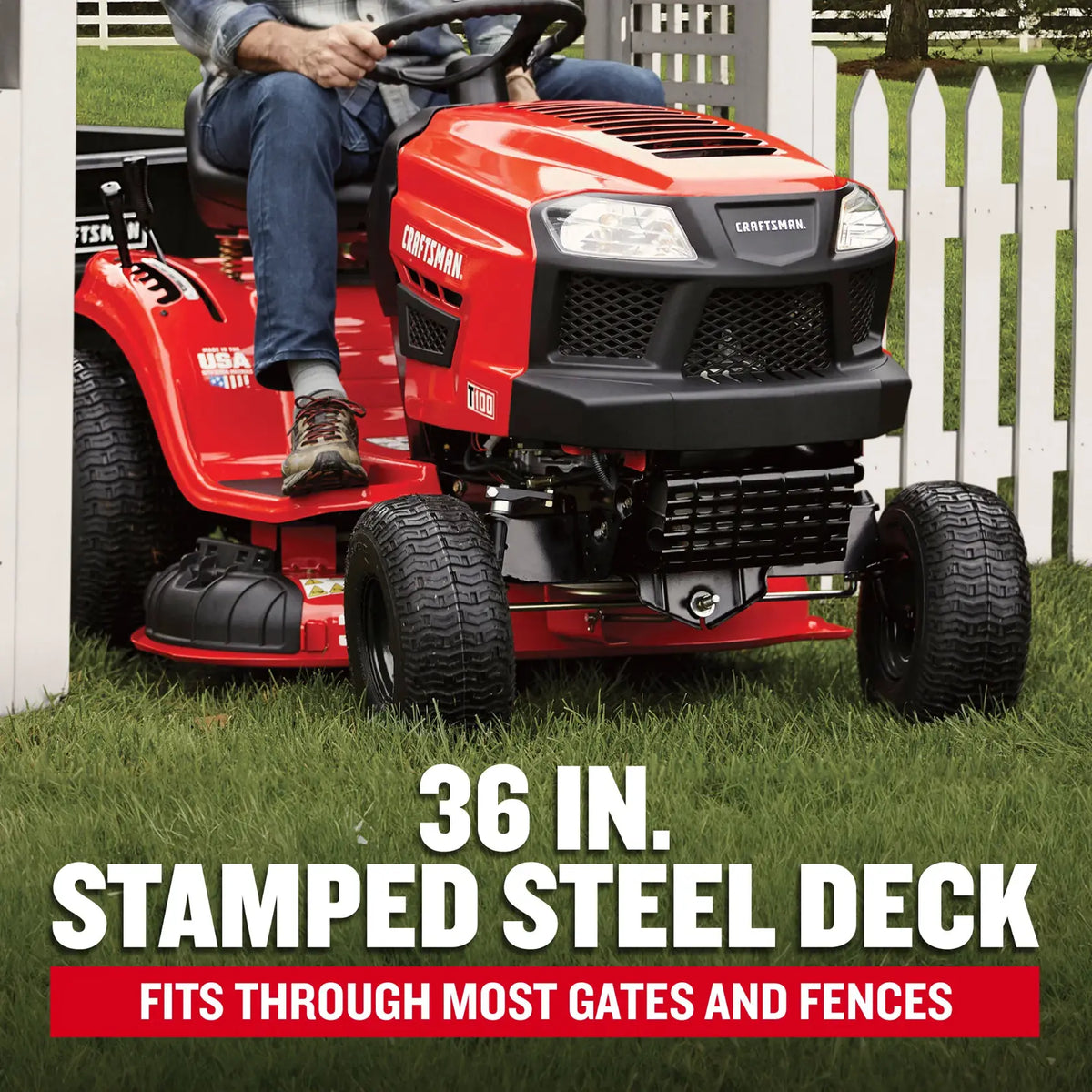 CRAFTSMAN T100 Gear Drive Riding Lawn Mower 91.4cm