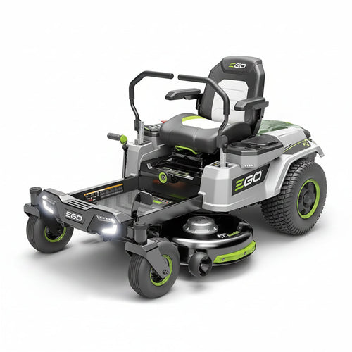 Ego lawn mower on a white background