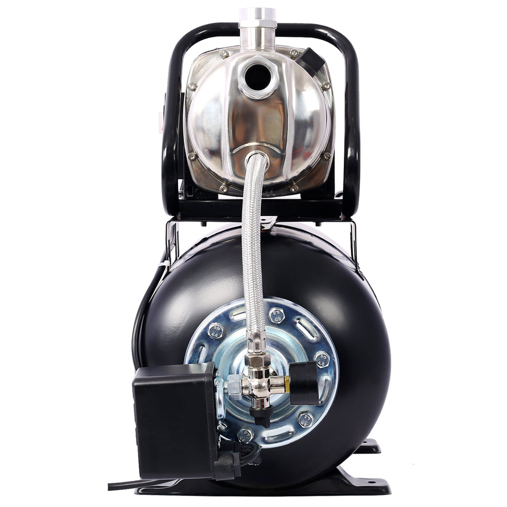 1.6HP Shallow Well Pump with 5-Gallon Pressure Tank – Automatic Water Booster, Garden & Irrigation Pump