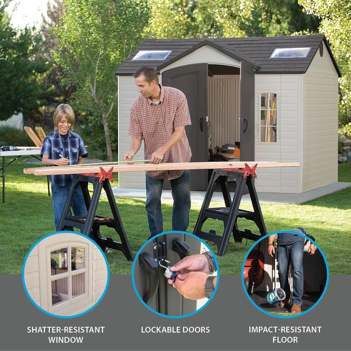Lifetime Outdoor Storage Shed 10 ft x 8 ft – Installation Included
