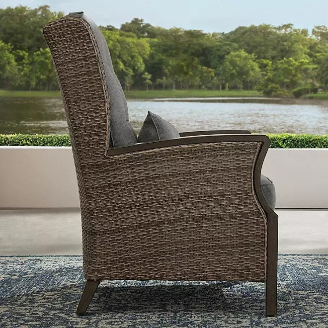 Newcastle 6-Piece Patio Deep Seating Set with Fire Pit – Smoke –  Member’s Mark