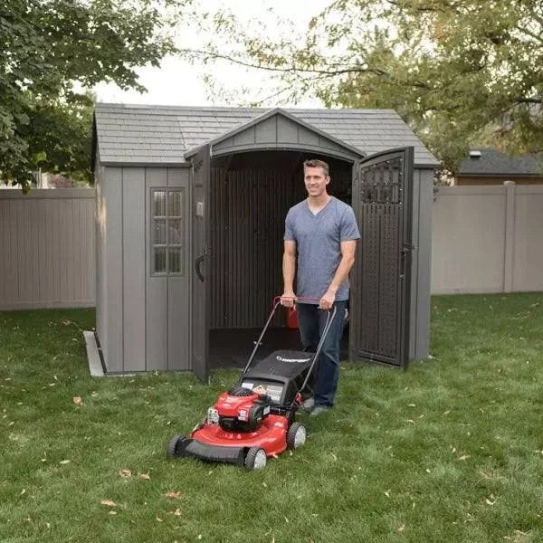 Lifetime 10ft x 8ft Outdoor Storage Shed with Carriage Doors